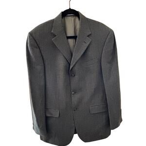 Oscar De La Renta Men's Sport Coat Sz 40S Forrest Green Herringbone 100% Wool